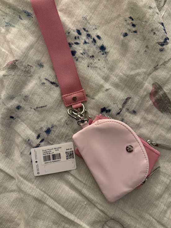 lululemon athletica Handbags - Lululemon Dual Pouch Wristlet Pink Frosting/Blissful Pink